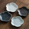 Tea Trays Relief Ceramic Tray Refreshment Plate Fruit Nut Snack Chinese Zen Ceremony