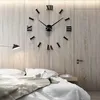 Ny heminredning Big 27 47inch Mirror Wall Clock Modern Design 3D DIY stor dekorativ väggklocka Klocka Vägg Unik present LJ2012319N