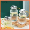 Water Bottles Glass Pitcher With Filter Lid And Pouring Spout Heat Resistant Carafe For Cold Beverages Homemade Ice Tea Bottle