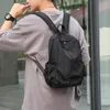 Mini mens backpack fashionable mini black shoulder bag mens canvas design waterproof sports travel mens backpack 240202