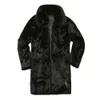 Designer Fur Mens Coat Winter Long Cotton Warm and Loose Fitting Korean Fashion Casual Oversized 7L7K