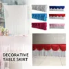 Party Decoration 3M Wedding Backdrop Curtain Swag Tassel Ice Silk Drape Valance Stage Table Skirts Banquet Decor