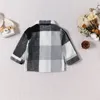 Jackets BeQeuewll Toddler Boys Girls Flannel Shirts For Fall Long Sleeve Plaid Jacket Button Down Baby Shacket Clothes