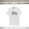 T-shirt da uomo T-shirt firmate Coppia di moda Camicia da uomo T-shirt Polo Stampa drago cinese Lettera CCI casual a maniche corte Abbigliamento maschile in bianco e nero Taglia asiatica S-2XL