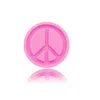 Baking Moulds DY0330 Shiny Peace Sign Keychains Mould Resin Epoxy Mold For Jewelry Pendant Tools Silicon Molds Diy