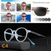 Ultralight Retro Round Anti Blue Light Pochromic Reading Glasses For Men Computer Presbyopic Eyeglasses Women 240201