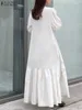 Вечеринка платья Zanzea Holiday Korean Fashion Long Goot