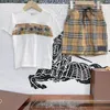 Summer Children Set 2023 New Fashionable Classic Checkered Short Sleeved Shorts Boys and Girls Baby 세트 2 개