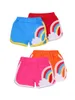 Shorts CitgeeSummer Kids Baby Girls Boys Cute Rainbow Print Casual Cotton Mid-waist Loose Sports Trousers