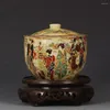 Бутылки Изысканный китайский старый коллекционный фарфор ручной работы с росписью японского горшка для хранения вдовствующей женщины