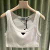 Mode Tank Designer Vest Shirt Dames Katoen Slim Fit Sexy Witte Top Driehoek Korte Sport Open Navel Vesten Tees Dames Camis