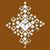 Wall Clocks Living Room Classical/post-modern Modern Design Luxury Mirror Clock Home Decoration Crystal