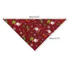 Vêtements de chien 2pcs Bandana pour animaux de compagnie pour chiens de chat Accessoires de fête de Noël Bandanas imprimés Écharpe SalivaTowel Collier de vacances Dropship