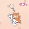 Porte-clés Super mignon Doma Umaru, figurines en acrylique, porte-clés Anime Himouto!Umaru-chan Collection porte-clés porte-breloque de sac cadeau d'anniversaire