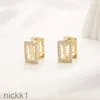 Boucles d'oreilles à tige pour femmes, monogramme de styliste, plaqué or 18 carats, diamant, bijoux pour femmes, amour de mariage, acier inoxydable, cadeau de gros, 5A96, 2024