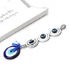 Lucky Eye Blue Turkish Evil Eye Pendant Wall Hanging Silver Color Bead Presents Dekorationer för bilkontor Hemma vardagsrum EY13661305X