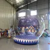 Groothandel Voor Kerst Giant Opblaasbare Sneeuwbol Bubble Dome Tent Met Blower 2M/3M/4M vervangbare Achtergrond Menselijke Sneeuwbollen