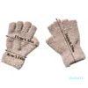 Gants chauds d'hiver en peluche épais, plus mitaines en velours sans doigts pour femmes et hommes, gants en polaire demi-doigt pour filles