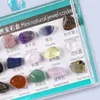 Dekorativa figurer 15st 1 Box Rock Gemstones Collection Quartz Crystal Provers Ore Stone Natural Mineral Prov Kit for Kids Teaching