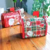 Christmas Decorations Tin Box Tinplate Postbox Container Cards Candy DOOKIES Baking Gift Packing Case 1pcs Stockings333r