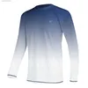 T-shirts voor heren heren met lange mouwen T-shirt UPF 50+ uitslag Guard T-shirt Zonbescherming shirt voor sportvissen Wandel Workout Outdoor Pullover Shirt T240202