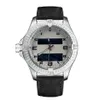 Moda quadrante blu orologi da uomo orologio doppio fuso orario puntatore elettronico display montre de luxe orologi da polso cinturino in caucciù orologio maschile320U