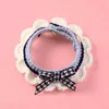 Dog Collars Leashes Cute Bow-knot Hand-knitted Saliva Towel Kitten Cat Puppy Adjustable Collar Pet Decorative Dog Cat Collar Pet dog Accessories