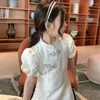 Dziewczyna sukienki Cheongsam Dziewczyny Dziecko Szczupła sukienka dla dzieci w chińskim stylu Summer Short-Sleeved Hanfu Tang Suit