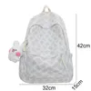 Skolväskor Lady Kawaii Purple Bag Women Laptop Girl Nylon Söt Studentbok Ryggsäck Fashion Cool Kvinnlig rese college