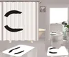 Качественный креативный коврик для ванной комнаты с буквами из четырех предметов, водонепроницаемая занавеска для душа, впитывающий ковер, цифровая печать