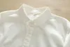 Blusas de mujer 2024 camisa de otoño de manga larga de algodón coreano suelta y Simple muñeca cuello base Color sólido Top