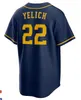 2024 Custom 22 Christian Yelich 10 Sal Frelick Jersey 11 Chourio Willy Adames Luis Contreras Rowdy Corbin Burnes Counsell Yount Mitchell Perkins Brice Turang