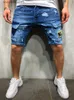 Men's Shorts 2023 Mens Ripped Short Jeans Streetwear Clothing Side Pocket Vintage Shorts Breathable Slim Denim Shorts Male Summe New T240202