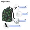 Backpack Nook Leaf Aloha - Green On Grey Woman Small Bookbag Waterproof Shoulder Bag Portability Travel Rucksack School