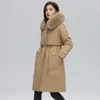 Trench da donna Giacca invernale Fodera rimovibile 2024 Parka Spessa Fodera in pelliccia calda Parka lungo Cappotto imbottito in pile con cappuccio staccabile