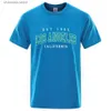 Męskie koszulki EST 1905 L0S Angeles California Letter Print T Shirt Men Mode Tshirts Summer Cotton Tops Cotton Loose Hip Hop T-shirty T240202