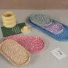 Zanaat Araçları Oval Coaster Kristal Silikon Kalıp DIY Kül Kabartma Çimento Alçı Tepsisi Kalıp Poligon Epoksi Reçine Döküm Masası Dekorasyon