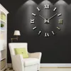 ديكور المنزل الجديد Big 27 47inch Mirror Wall Clock Design 3D DIY كبير الزخرفة على مدار الساعة WATCH WATH GEALL الفريدة من نوعها LJ20122399