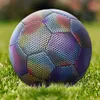 Stil leuchtender Fußball, reflektierender Nachtleucht-Fußball, Größe 4 5, rutschfeste PU-Bälle für Erwachsene und Kinder, Training für Fußball 240122