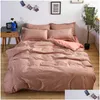 Ensembles de literie Ensembles de literie Quatre Saisons Accueil Chambre Ensemble Drap Couette Lumière De Luxe Couette Er Lit Taie D'oreiller Mode Livraison Directe Dh49T