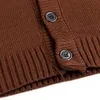 Coréen à la mode tricoté Cardigan hommes épaissi résistant au froid confortable hiver boutons solide tricoté pull hommes Cardigans tricots 240122