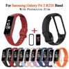 Titta på band Silikonrem för Samsung Galaxy Fit 2 R220 Band med skyddsfilmsarmband Correa Replacement