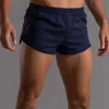 Boxer en coton pour hommes, ourlet rond, bas de sommeil sexy pour la maison, taille ample et extensible, pyjama blanc, slip de salon léger 240129