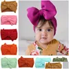 Akcesoria do włosów Dzieci Baby Girls Big Bow Turban Hair Opasek szerokie elastyczne opaski na głowę opaski do włosów 30 stałych kolorów INS niemowlę newbor dh1mx