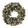 Decorative Flowers Christmas Advent Wreath Lighting Holiday Art Festival Theme Multifunctional For Door Window Fireplace