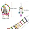 Autres fournitures pour oiseaux Ensemble de jouets combinés Swing Training Chewing Petit perroquet suspendu Hamac Cage Bell Perch avec échelle