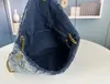 Sac à bandoulière de luxe pour femmes, sac en denim vintage de haute qualité