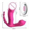 3 IN 1 Succhiare vibratore riscaldamento indossabile vibratore vibratore anale vaginale stimolatore del clitoride giocattoli del sesso per le donne punto G 240129