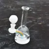 6 pouces verre bong conduite d'eau narguilé avec bol de 14mm cool recycleur capiteux dab plate-forme couleur blanche plate-forme pétrolière barboteur LL