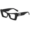 Modne okulary przeciwsłoneczne Off White Designer for Men and Women Style Gorąca moda Marka Klasyczna gruba talerz Czarna biała kwadratowa rama okulary